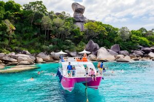 Симиланы на катамаране (старт с пирса Тапламу)