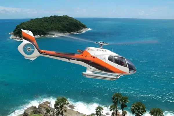 Полёт на вертолёте над Пхукетом – панорамные виды острова и Андаманского моря